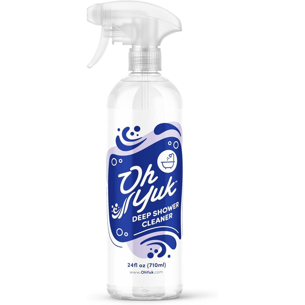 Oh Yuk Deep Shower Cleaner Spray 24 fluid ounce bottle front view for soap scum removal.