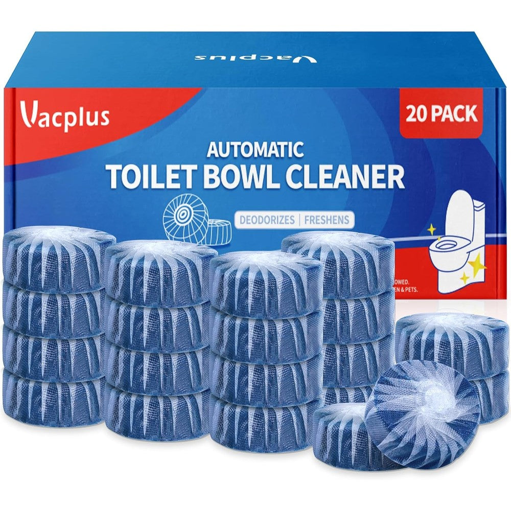 Vacplus 20 pack toilet bowl cleaner tablets front view