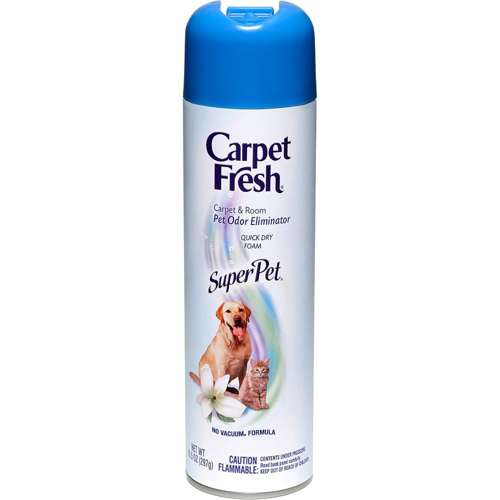 WD-40 Carpet Fresh Super Pet Odor Eliminator 10.5 Ounce front view for pet smell removal.
