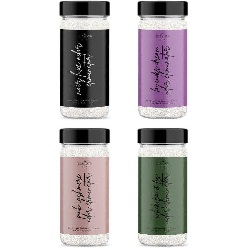 The Diamond Life Hotel Collection Carpet Powder Bundle front view of 4 pack