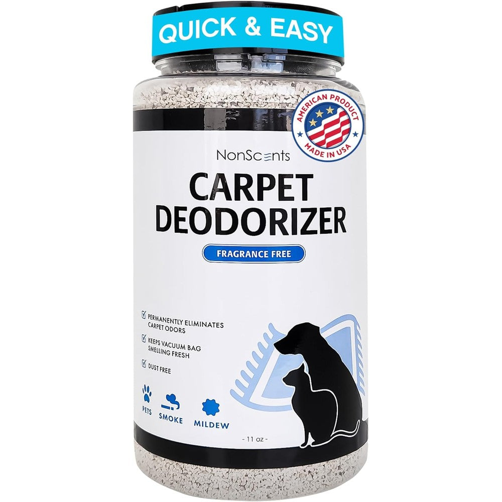 NonScents Carpet and Rug Odor Eliminator front view bottle for pet smell removal