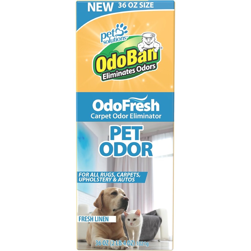 OdoBan OdoFresh Carpet and Room Deodorizer Powder front view for odor elimination.