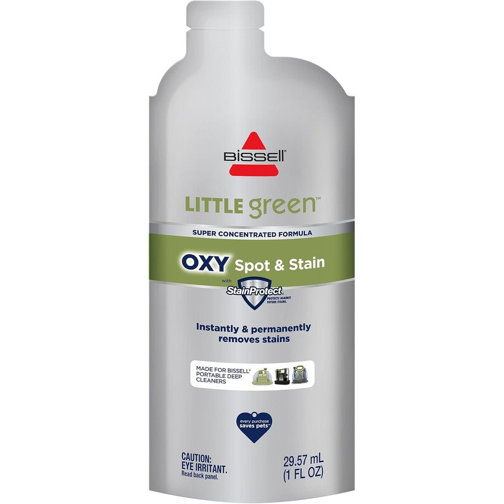 Bissell Little Green Pro Oxy Spot and Stain Super Concentrate pouches front view carpet cleaner