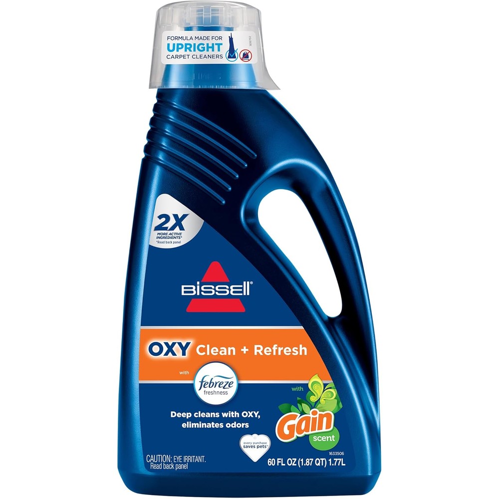 Bissell Oxy Clean and Refresh Febreze Gain 60 Ounce bottle front view