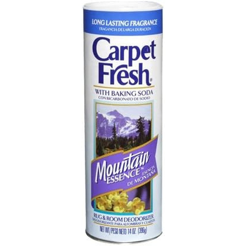 Carpet Fresh Rug and Room Deodorizer 14 Ounce canister front view for home odor removal.