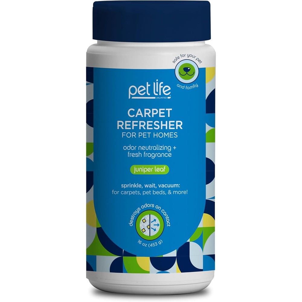 Pet Life Unlimited Carpet Refresher and Deodorizer Powder front view pet safe cleaning