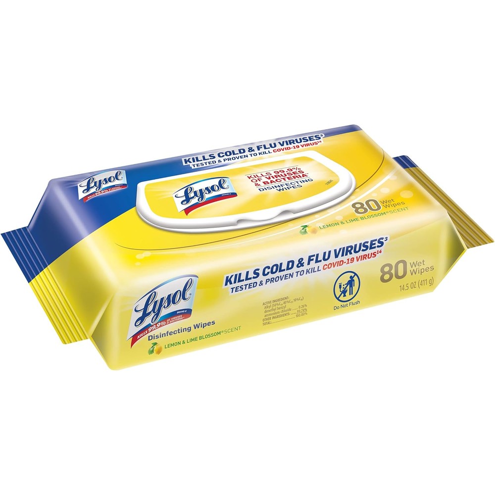 Lysol Handi-Pack Disinfecting Wipes Pack of 4 front view USA imported household disinfectant