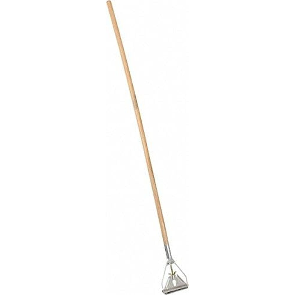 Pro Source wood mop handle with metal quick connect head view