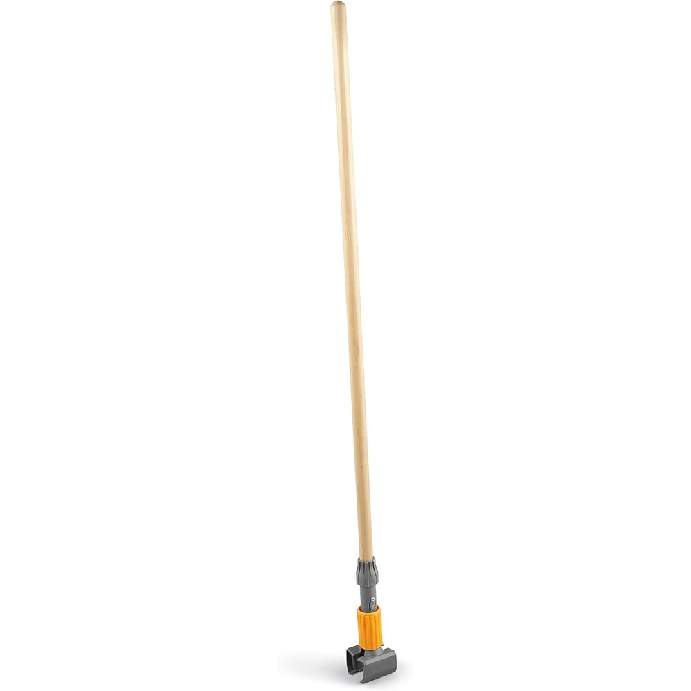 Coastwide Professional 60 inch wood wet mop handle front view for commercial floor cleaning