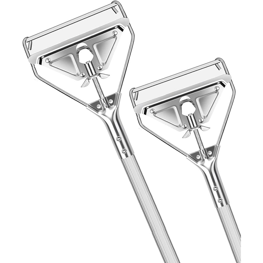 Sobonne commercial heavy duty metal mop handle 2 pack front view