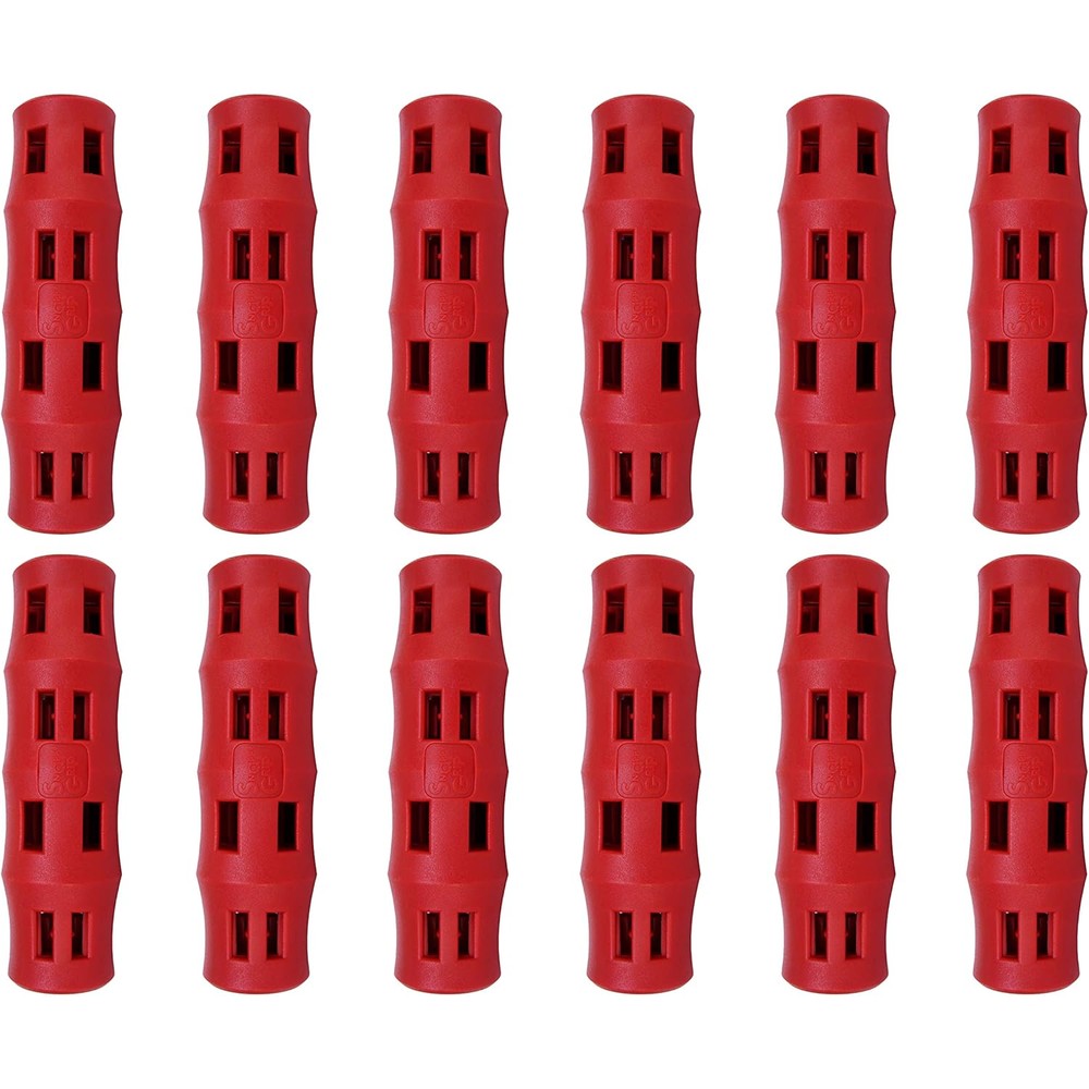 Snappy Grip ergonomic replacement bucket handles red 12 pack front view comfort utility grips