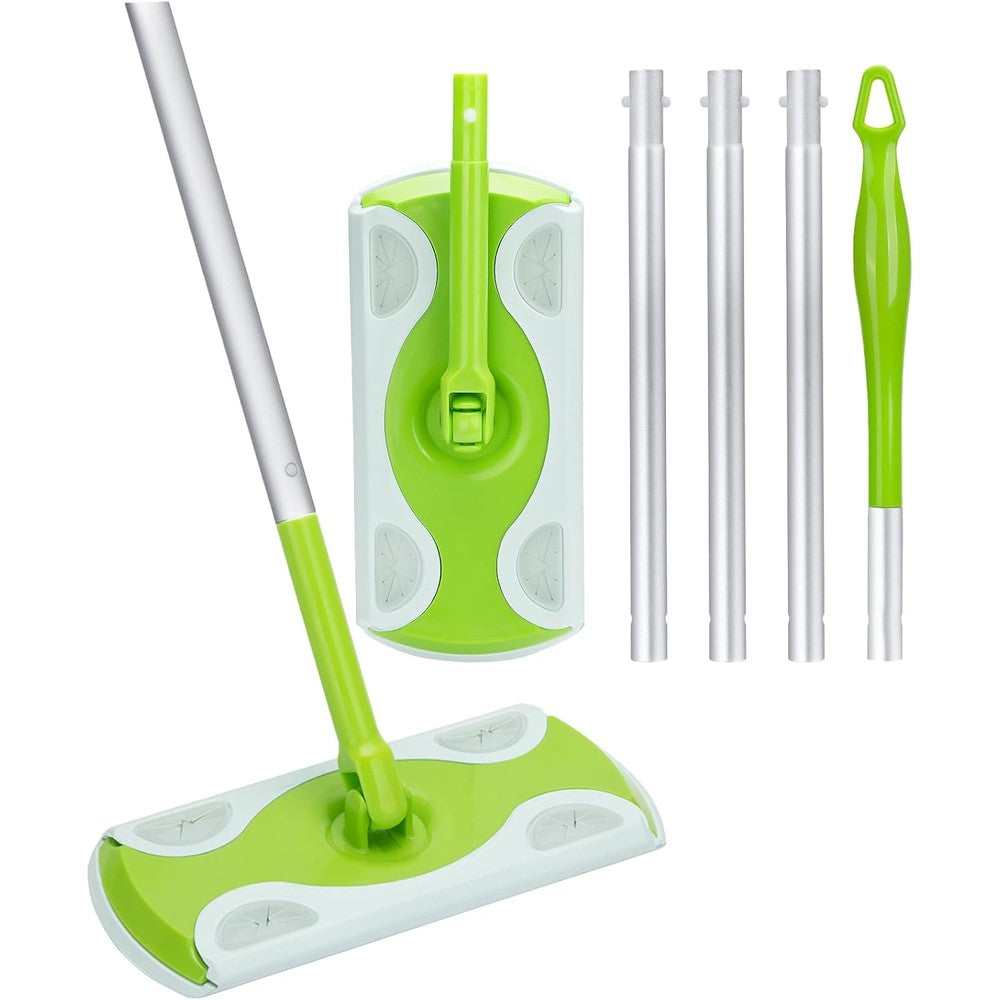 Langrui extra long green aluminum mop handle front view