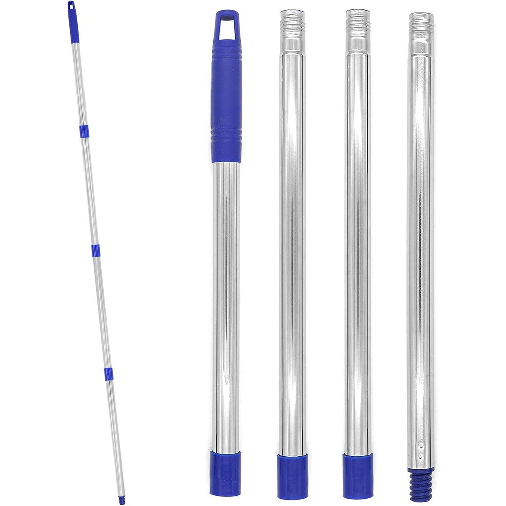 EaseYourDay stainless steel pole mop replacement handle front view showing four interlocking sections.