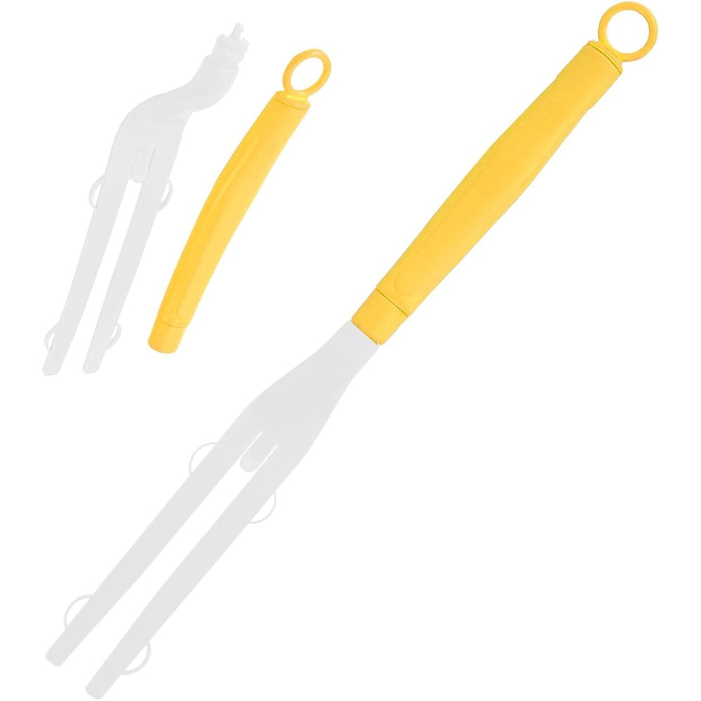 Engorgio yellow extendable duster handle front view
