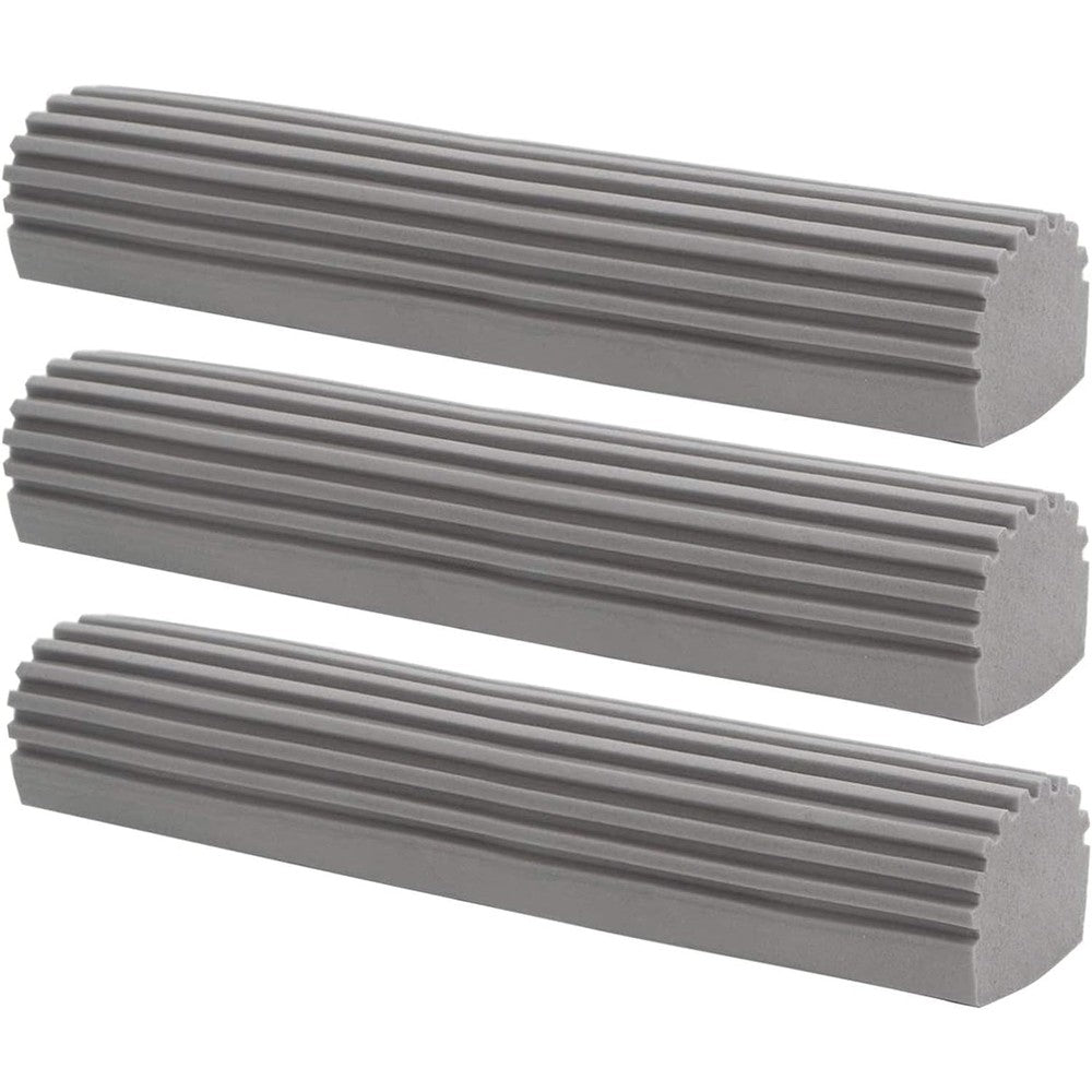 Generic super absorbent PVA sponge mop refill pack front view showing gray ribbed texture.