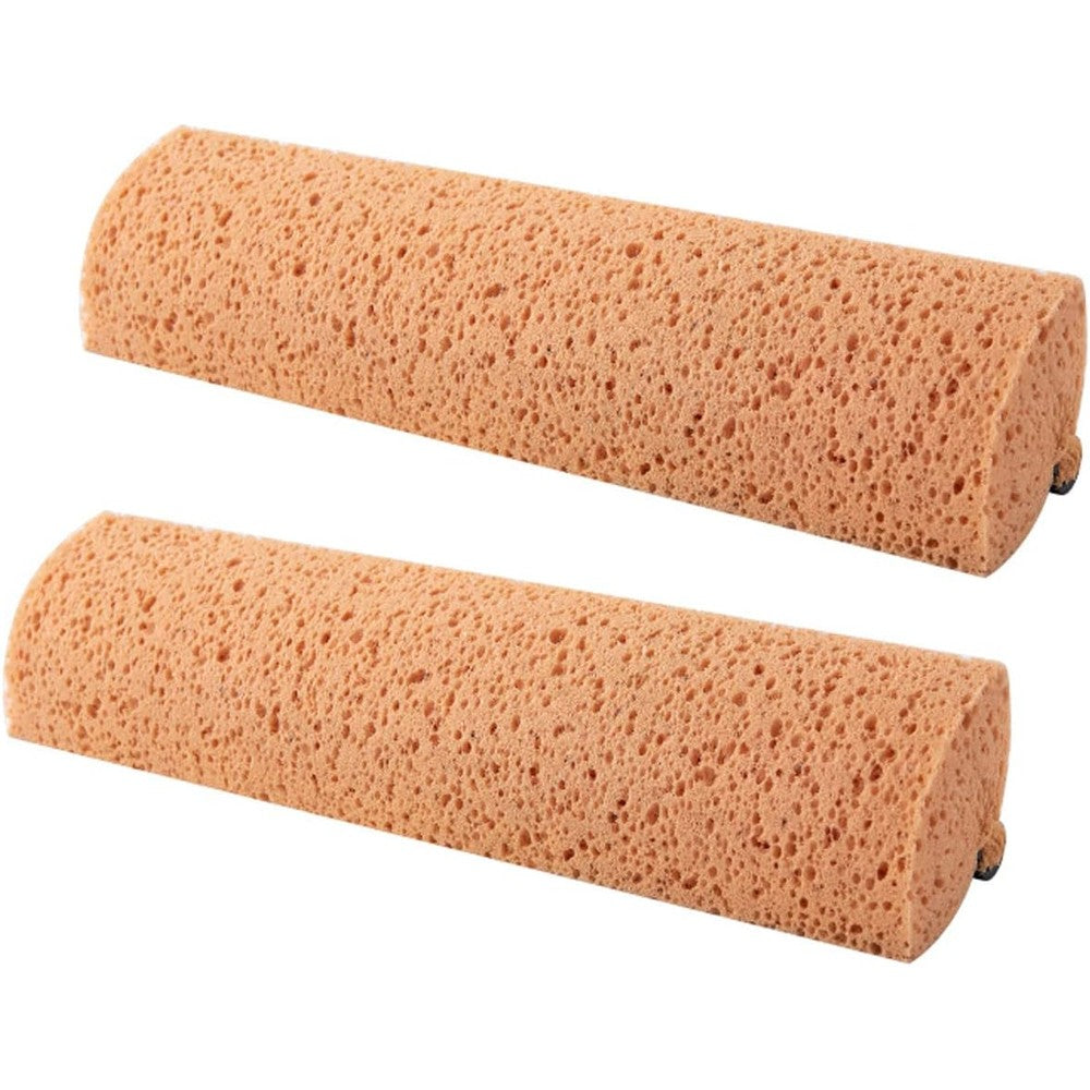 Eyliden F64 sponge mop replacement head pack front view showcasing orange honeycomb texture.
