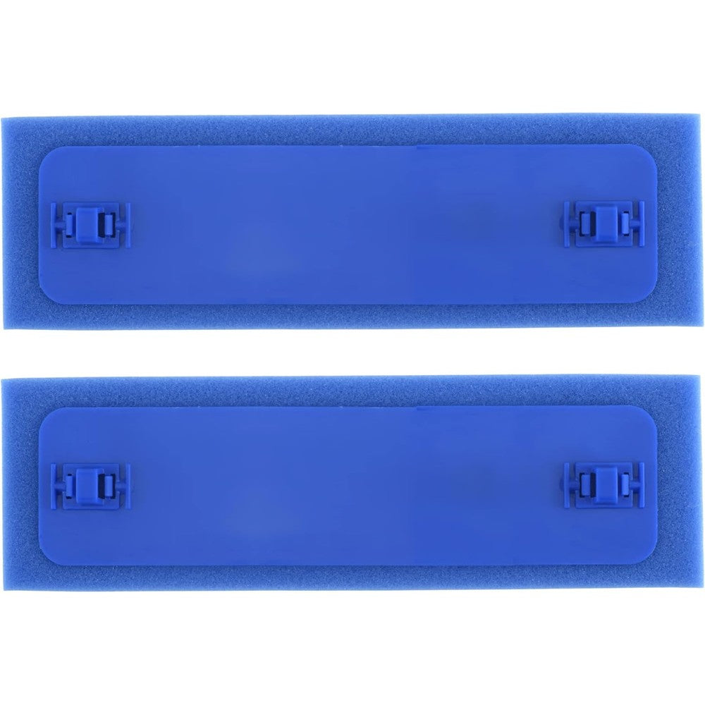 Mr. Clean Magic Eraser Extra Power Mop Refill Two Pack front view showing blue and white foam sponge replacement head for floor cleaning.