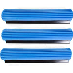 Kitchen + Home PVA sponge roller mop head refills front view showing three blue foam replacements