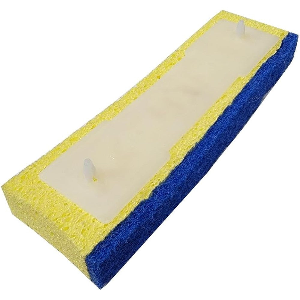 Homemaid cellulose scrubber refill front view showcasing the nine inch yellow absorbent sponge.
