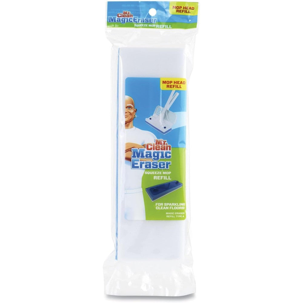 Mr. Clean Magic Eraser Squeeze Mop Refill front view package for deep floor cleaning.