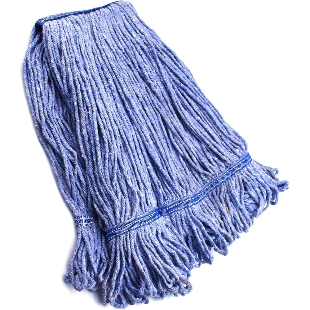 NIUBEE commercial string mop head front view showing blue looped end fibers.