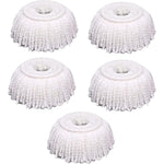 YWSHF microfiber spin mop head replacement pack front view showcasing premium white cleaning threads
