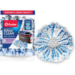 O-Cedar RinseClean Deep Clean Spin Mop Head Replacement front view showing triangular base and microfiber strands