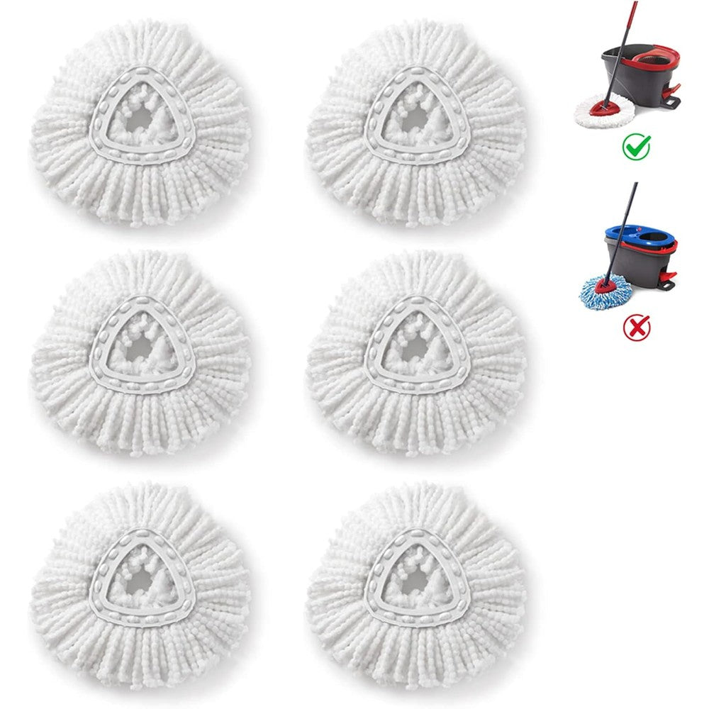 Bonus Life microfiber mop head replacement front view showing triangular plastic base