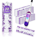 Ashsajkd disposable power mop refills thirty pack front view showing premium purple cleaning pads.
