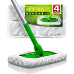 VanDuck reusable cotton mop pads four pack front view showing premium terry cloth texture.