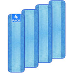 Wlich microfiber cleaning pads 4 pack front view flat floor mop refills