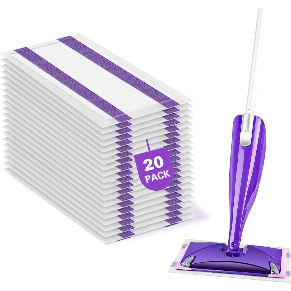 Shu Yuan disposable mop pads front view showing 20 count packaging