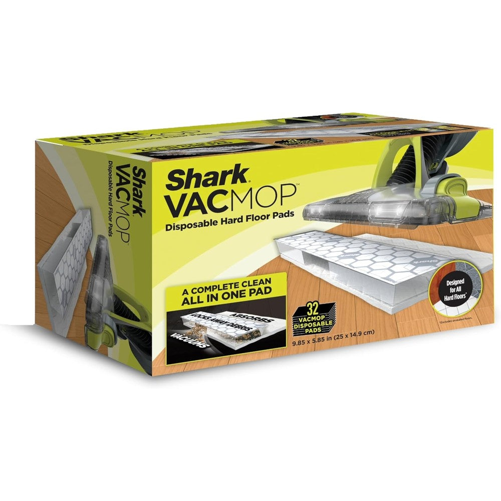 Shark VACMOP disposable hard floor pad refills front view packaging
