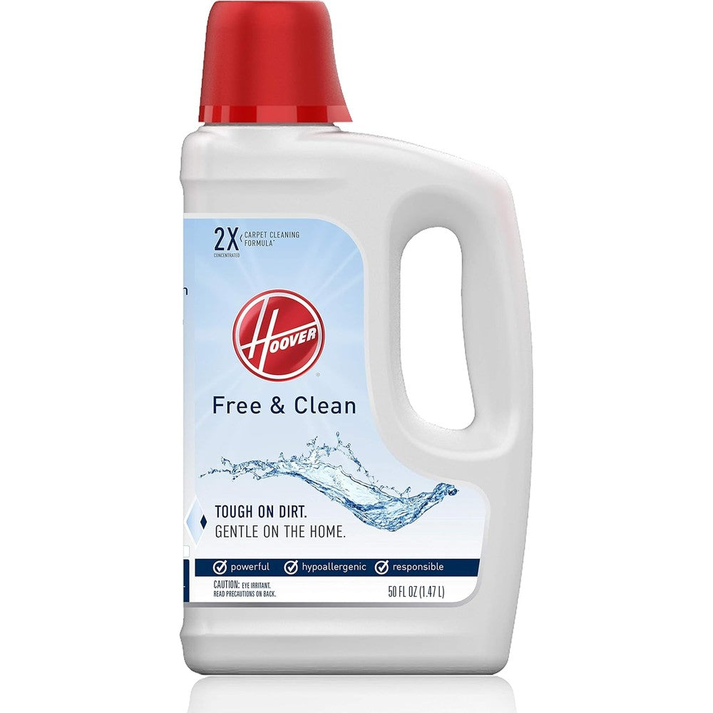 Hoover Free and Clean Deep Cleaning Carpet Shampoo bottle front view hypoallergenic cleaner
