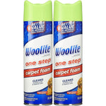 Woolite One Step Foam Carpet Cleaner front view aerosol can for deep stain removal.