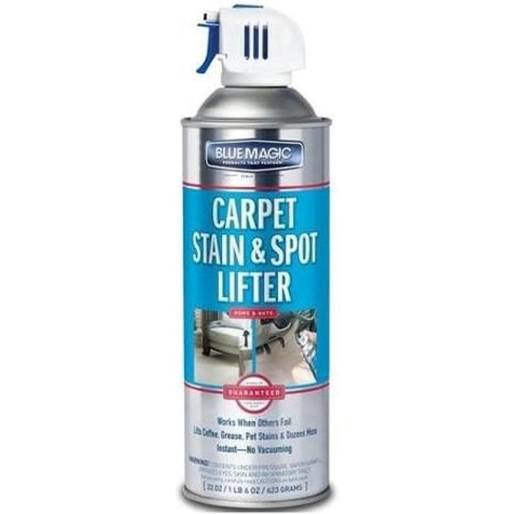 Blue Magic 900 Carpet Stain and Spot Lifter 22 ounce aerosol can front view for professional carpet cleaning.