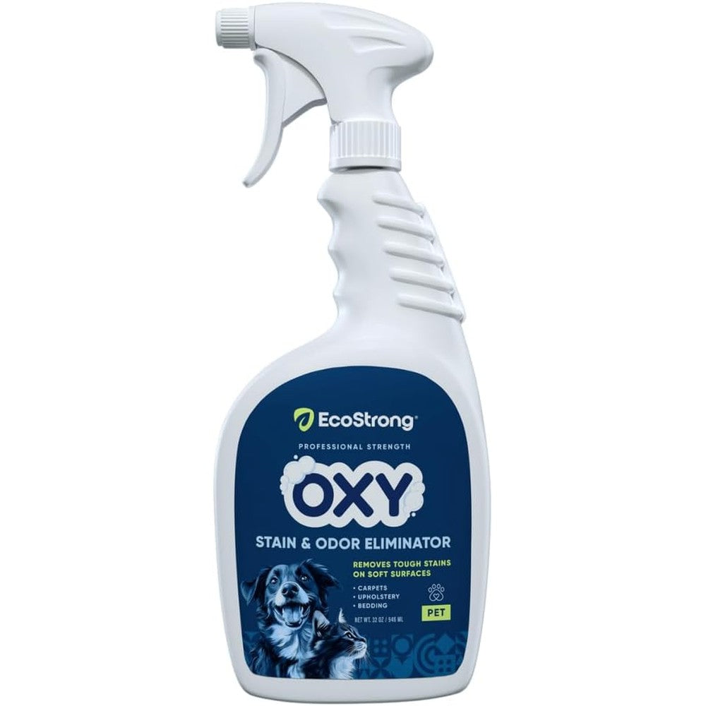 Eco Strong Oxy Pet Carpet Cleaner Spray front view for professional pet stain removal.