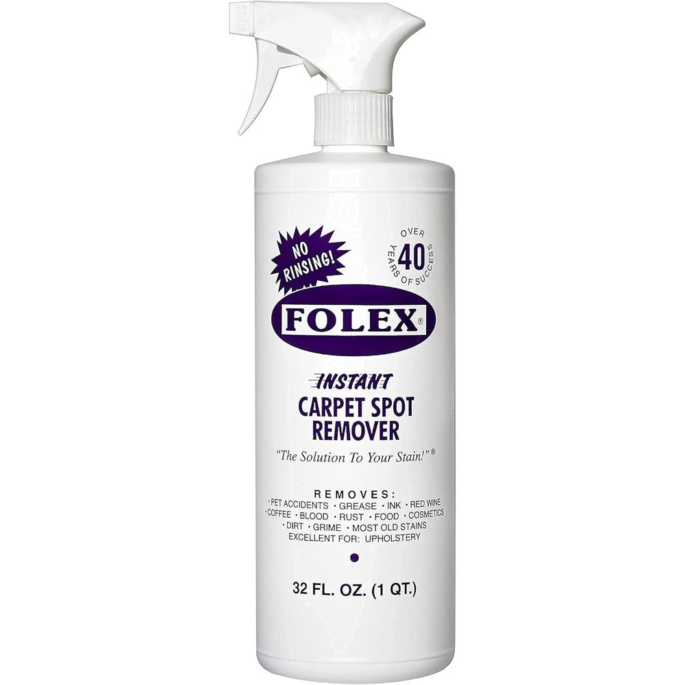 Folex Instant Carpet Spot Remover 32 Ounce bottle front view for professional stain cleaning.