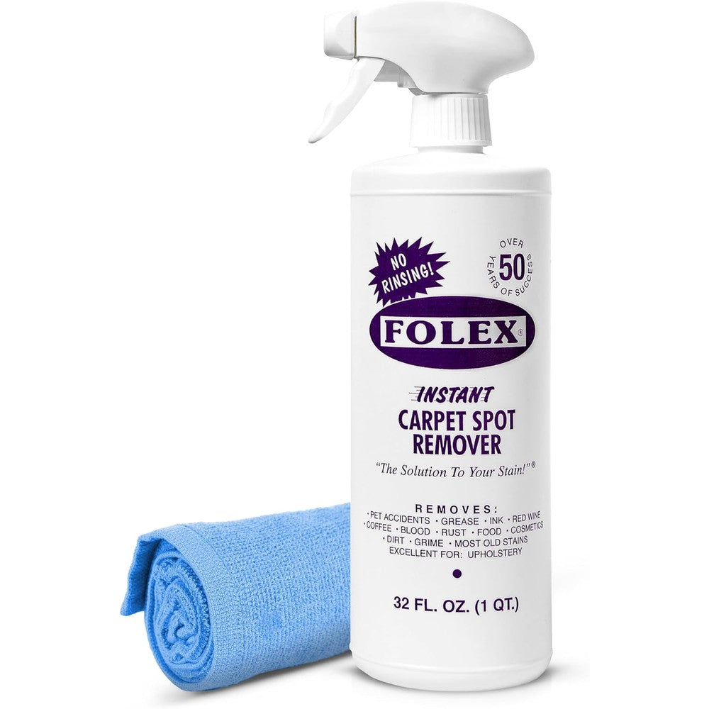 Folex Instant Carpet Spot Remover 32 Ounce front view bottle for upholstery cleaning.