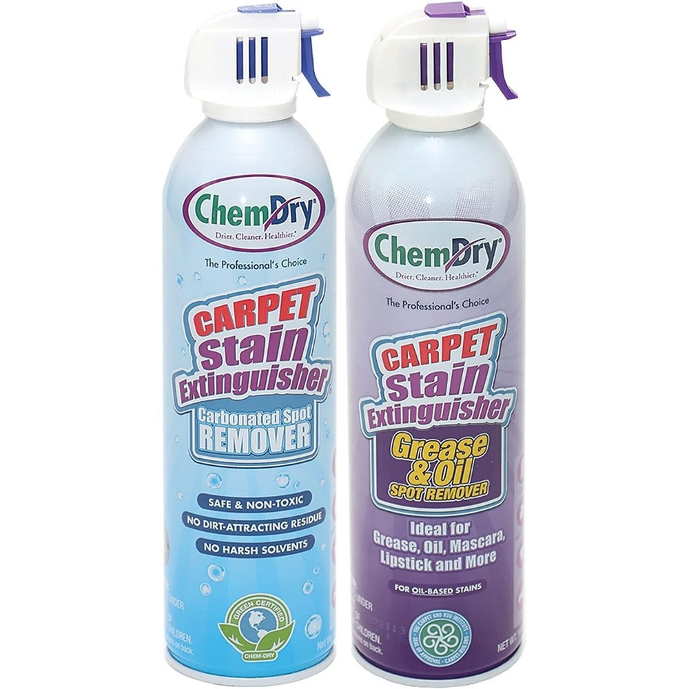 Chem-Dry Carpet Stain Extinguisher and Grease Remover 2 pack front view professional carpet cleaner
