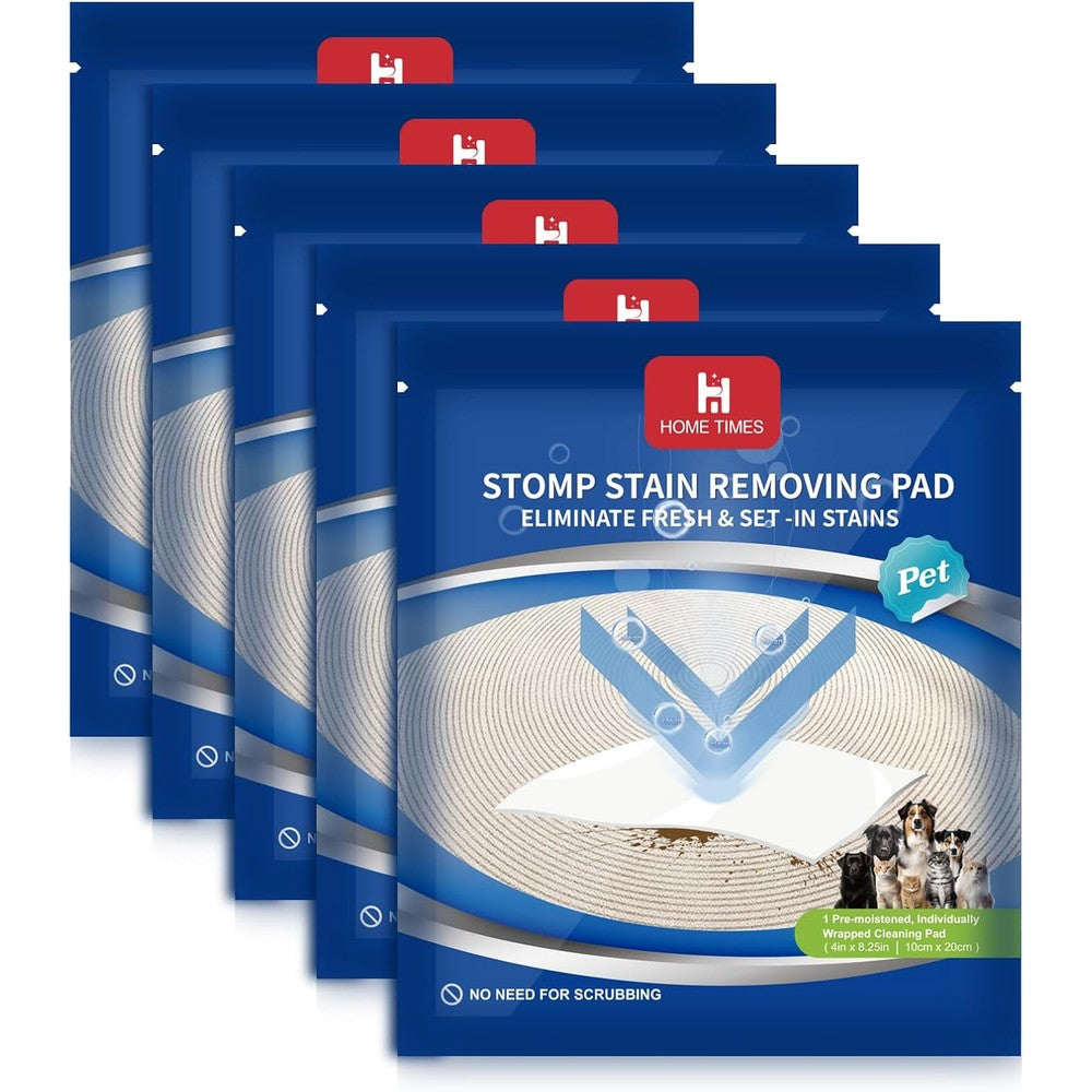 Home Times Carpet Cleaning Wet Wipes front view for pet stain removal.
