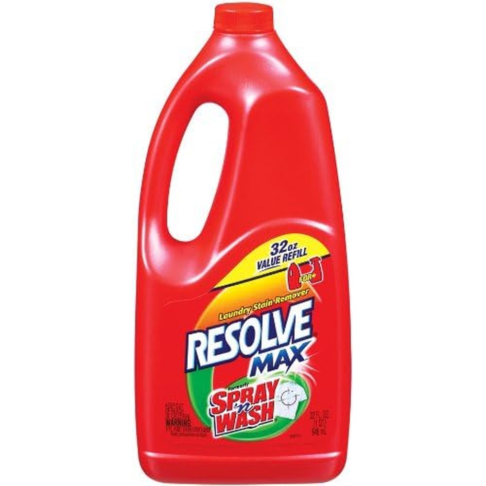 Resolve Max Laundry Stain Remover Refill 32 Ounce front view powerful cleaning