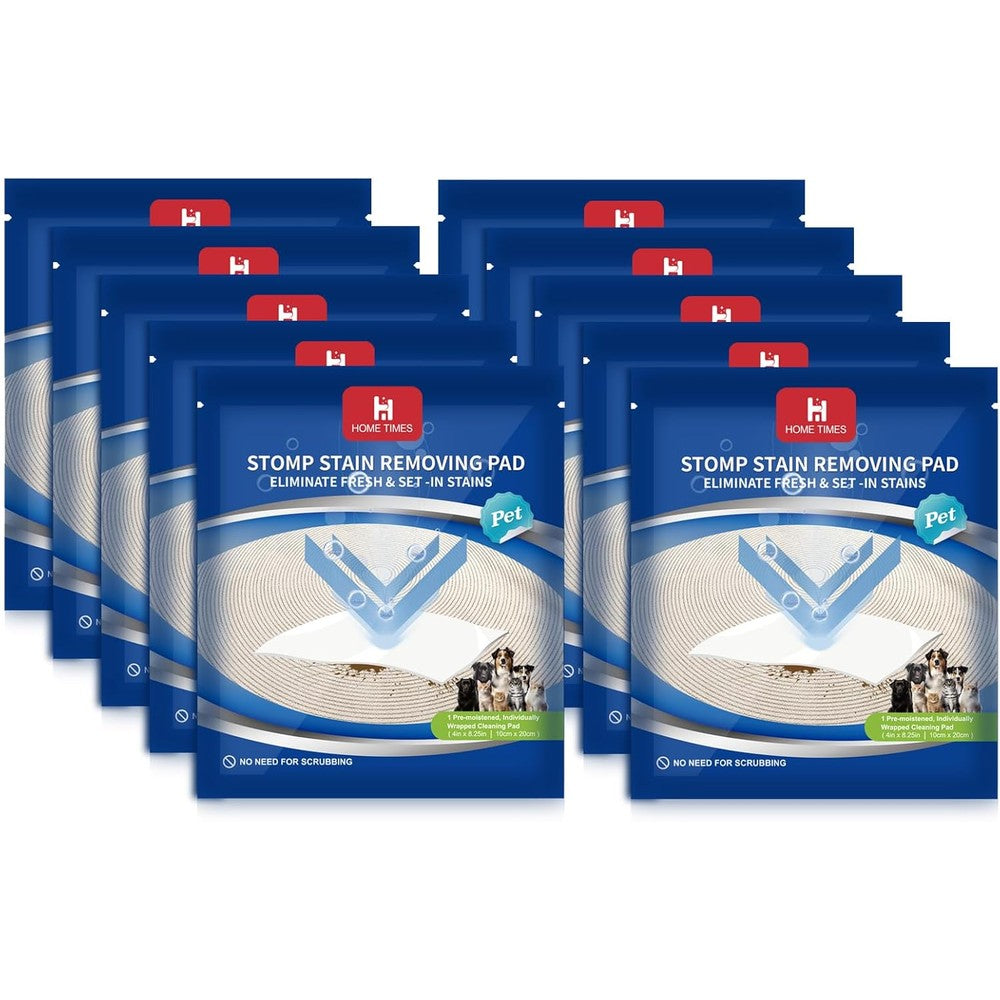 Home Times Carpet Cleaning Wet Wipes 10 Count pack front view for pet stain removal