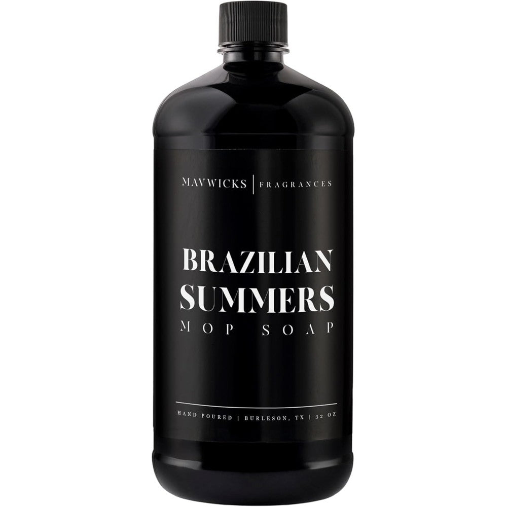 Mavwicks Fragrances Luxury Mop Soap Brazilian Summers front view bottle of imported scented floor cleaner concentrate