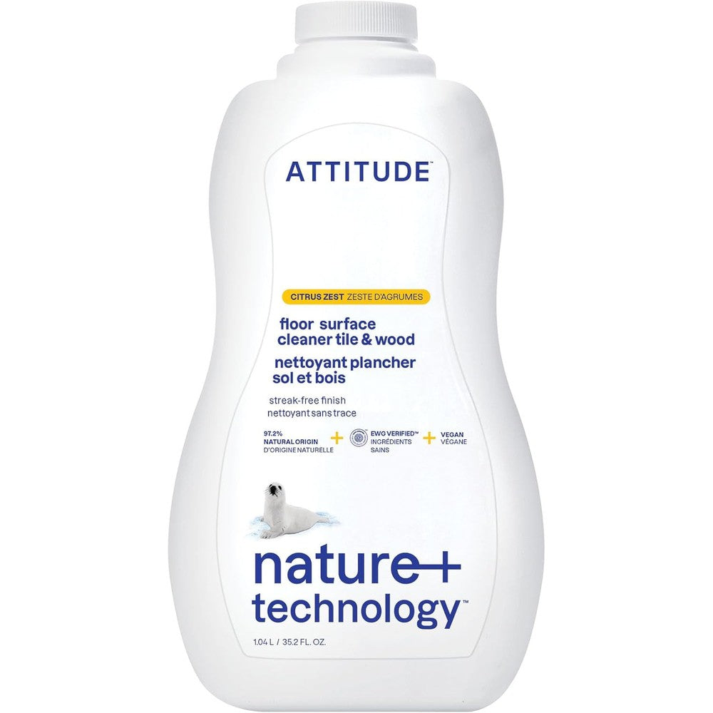 Attitude Floor Surface Cleaner bottle front view vegan household cleaner