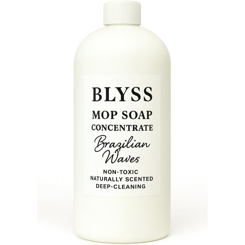 Blyss Official Mop Soap Brazilian Waves concentrated floor cleaner bottle front view