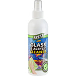 Fritz Aquatics aquarium glass and acrylic cleaner spray front view for fish tank maintenance.