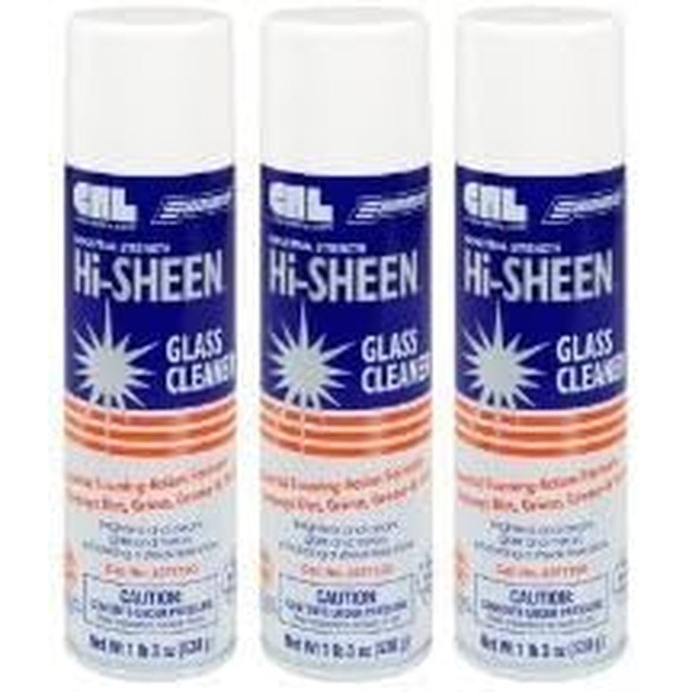 CRL Somaca Hi Sheen Glass Cleaner pack of 3 cans front view professional foaming spray