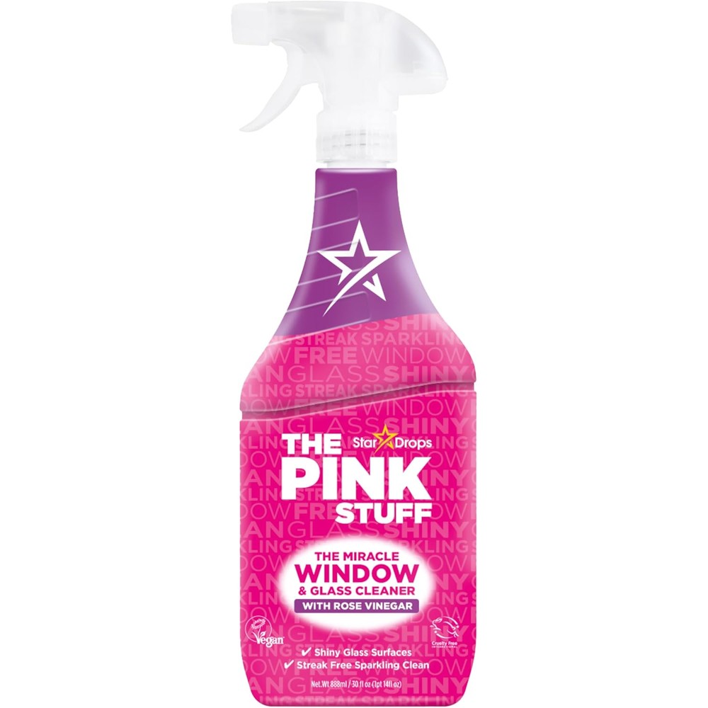 Stardrops The Pink Stuff Miracle Window Cleaner 30 fluid ounce front view bottle