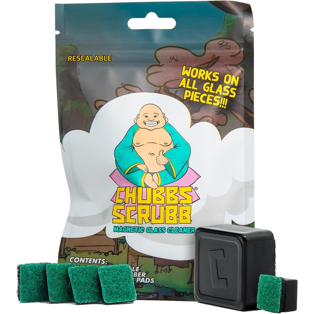 Chubbs Scrubb Magnetic Glass Cleaner Kit front view magnetic scrubber tool.